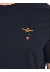 Aeronautica Militare T-Shirt 251TS1580J372 Granatowy Regular Fit. Kolor: niebieski. Materiał: bawełna