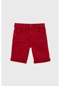 Guess Szorty jeansowe dziecięce kolor czerwony regulowana talia. Okazja: na co dzień. Kolor: czerwony. Materiał: jeans. Styl: casual