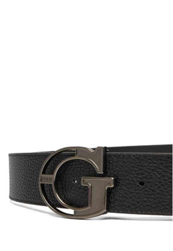 Guess Pasek Męski BM784 0P5435 Czarny. Kolor: czarny. Materiał: skóra