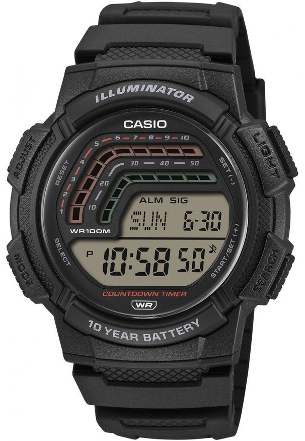 Zegarek męski Casio WS-1800-1AVEF czarny. Kolor: czarny