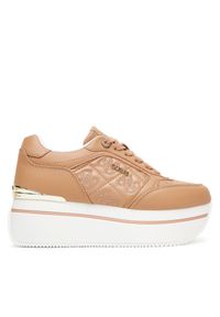 Sneakersy Guess. Kolor: beżowy