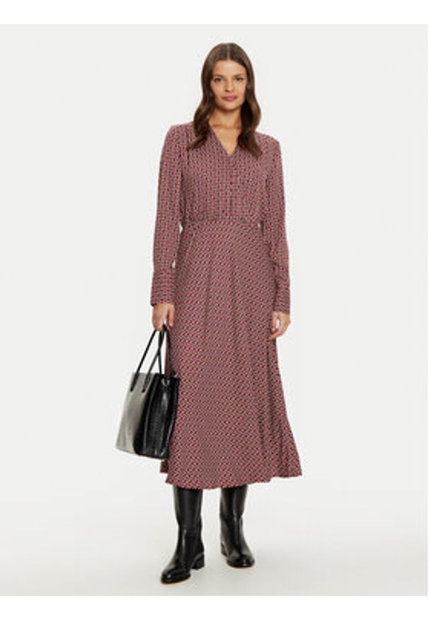 Tatuum Sukienka koszulowa Debera T2422.197B Czerwony Regular Fit. Kolor: czerwony. Materiał: wiskoza. Typ sukienki: koszulowe