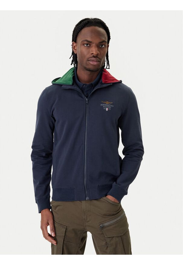 Aeronautica Militare Bluza 261FE2097UF00674 Granatowy Regular Fit. Kolor: niebieski. Materiał: bawełna