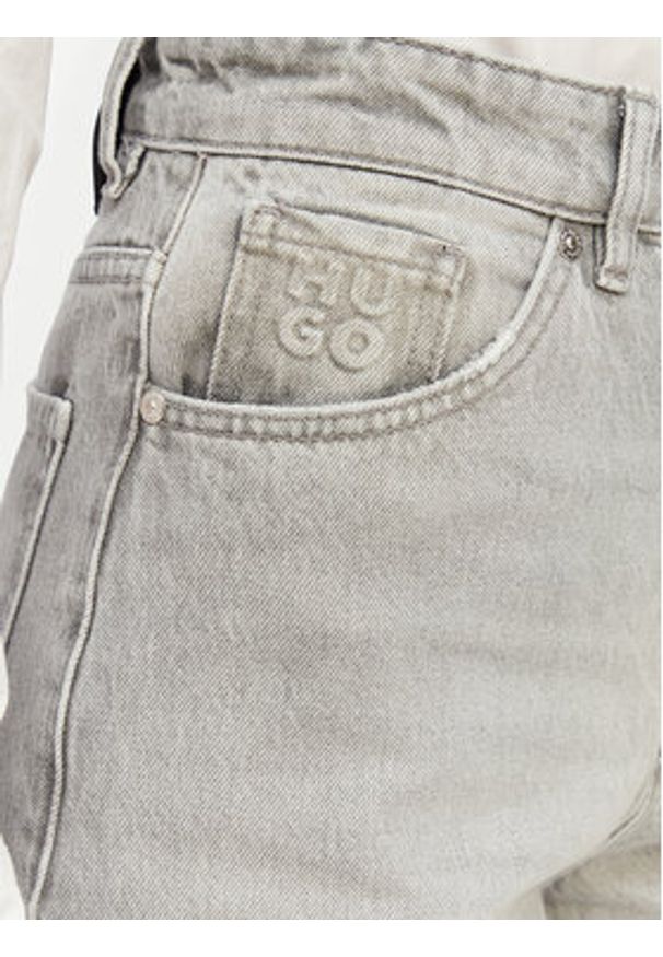 Hugo - HUGO Jeansy 937 50557053 Szary jasny Wide Leg. Kolor: szary