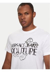 Versace Jeans Couture T-Shirt 76GAHG00 Biały Regular Fit. Kolor: biały. Materiał: bawełna #2