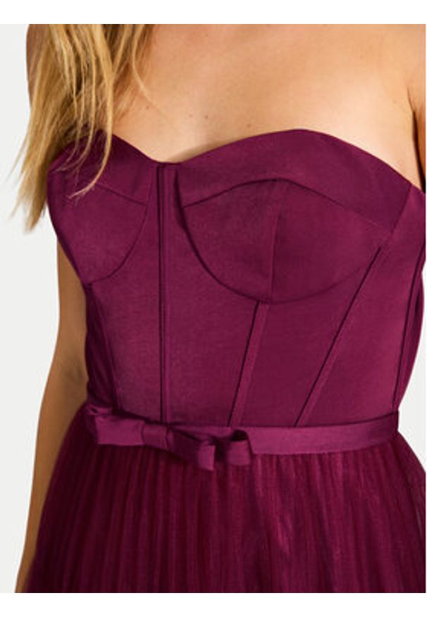 Hey Kyla Sukienka wieczorowa 5AJ009HK Bordowy Regular Fit. Kolor: czerwony. Materiał: syntetyk. Styl: wizytowy