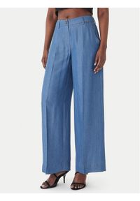 Fracomina Spodnie palazzo FS26SV3005D46901 Niebieski Wide Leg. Kolor: niebieski. Materiał: lyocell #1