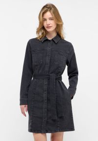 Damska Sukienka Mini Mustang Style Elmira Dress Denim Black 1015588 4000 802. Materiał: denim. Długość: mini #1