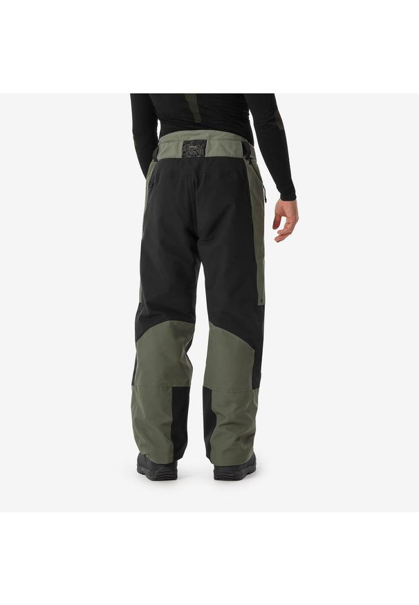 DREAMSCAPE - Spodnie snowboardowe męskie Dreamscape SNB 500. Kolor: czarny, brązowy, zielony, wielokolorowy. Materiał: puch, skóra, materiał. Sezon: zima. Sport: snowboard