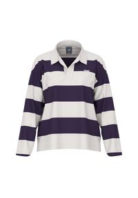 Koszulka damska New Balance WT53522BOY – granatowa. Kolor: beżowy. Materiał: bawełna, materiał. Długość rękawa: długi rękaw. Wzór: paski #5