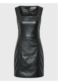 Glamorous Sukienka z imitacji skóry TM0685 Czarny Regular Fit. Kolor: czarny. Materiał: skóra #4