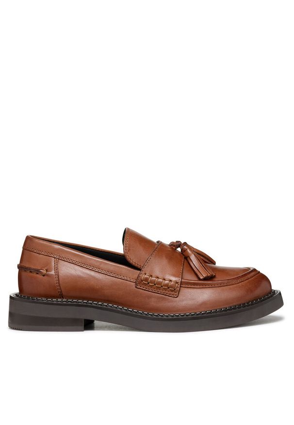 Loafersy Geox. Kolor: brązowy