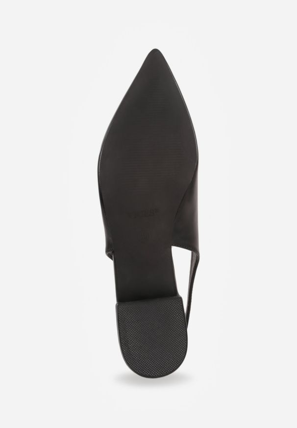 Born2be - Czarne Sandały Vices ze Skórzaną Wkładką i Noskiem w Szpic Lisellia. Okazja: na spacer, na co dzień. Kolor: czarny. Materiał: skóra. Wzór: kwiaty. Sezon: lato. Obcas: na obcasie. Styl: casual, elegancki, klasyczny. Wysokość obcasa: niski