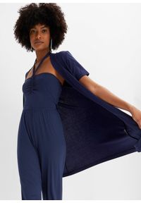 bonprix - Shirt bez zapięcia, z miękkiej wiskozy. Kolor: niebieski. Materiał: wiskoza. Długość: długie #3