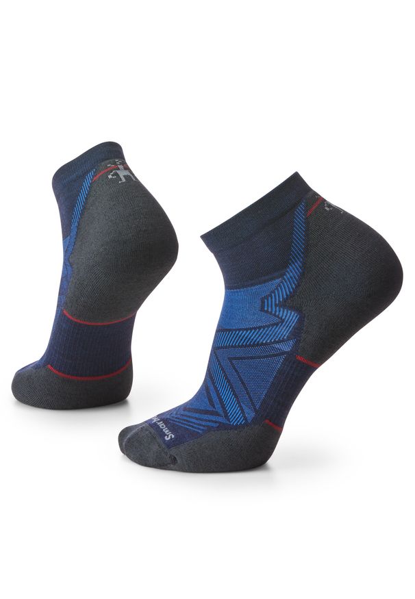 Skarpety Biegowe Męskie Smartwool Run Targeted Cushion Ankle Socks. Kolor: niebieski. Materiał: wełna. Sport: bieganie