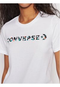 Converse T-Shirt 10023946-A02 Biały Standard Fit. Kolor: biały. Materiał: bawełna