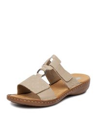 Rieker Klapki CEO-60885-62 Beżowy. Kolor: beżowy. Materiał: skóra #3