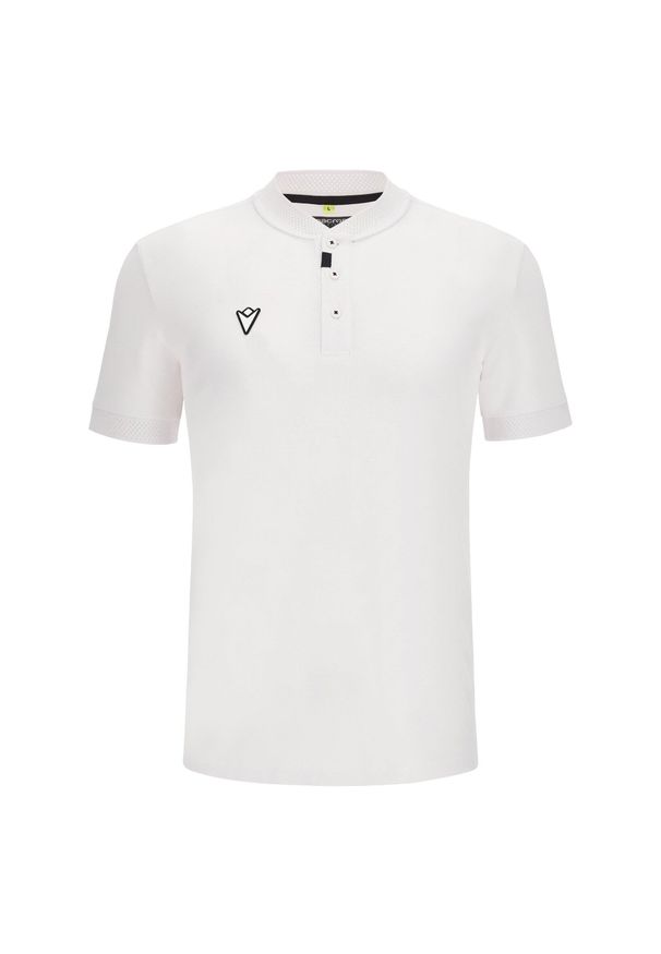 Polo Macron Athleisure SCE Patmos II CTN KR. Typ kołnierza: polo. Kolor: biały