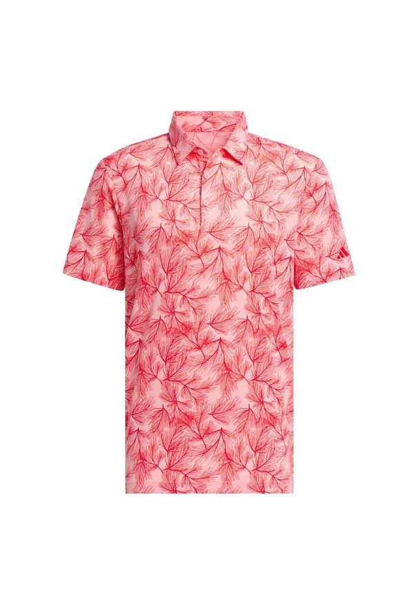 Adidas - Koszulka polo Ultimate365 Mesh Print. Typ kołnierza: polo. Kolor: różowy. Materiał: mesh. Wzór: nadruk. Styl: sportowy