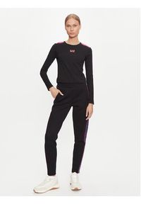 EA7 Emporio Armani Bluzka 6DTT16 TJLOZ 1200 Czarny Regular Fit. Kolor: czarny. Materiał: bawełna #4