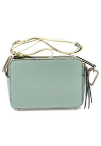 Zielona Torebka Hispanitas Modne Listonoszka Damska. Kolor: zielony. Dodatki: z frędzlami. Materiał: skórzane, z tłoczeniem. Styl: elegancki, casual