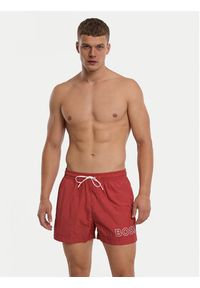 BOSS Szorty kąpielowe Mooneye 50469280 Czerwony Regular Fit. Kolor: czerwony. Materiał: syntetyk #4