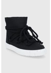 Inuikii Śniegowce kolor czarny. Nosek buta: okrągły. Zapięcie: sznurówki. Kolor: czarny. Materiał: guma, materiał