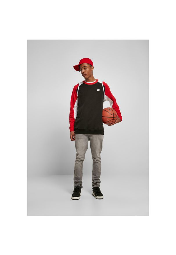 Bluza Urban Classics Starter Laser. Kolor: czarny, czerwony, wielokolorowy