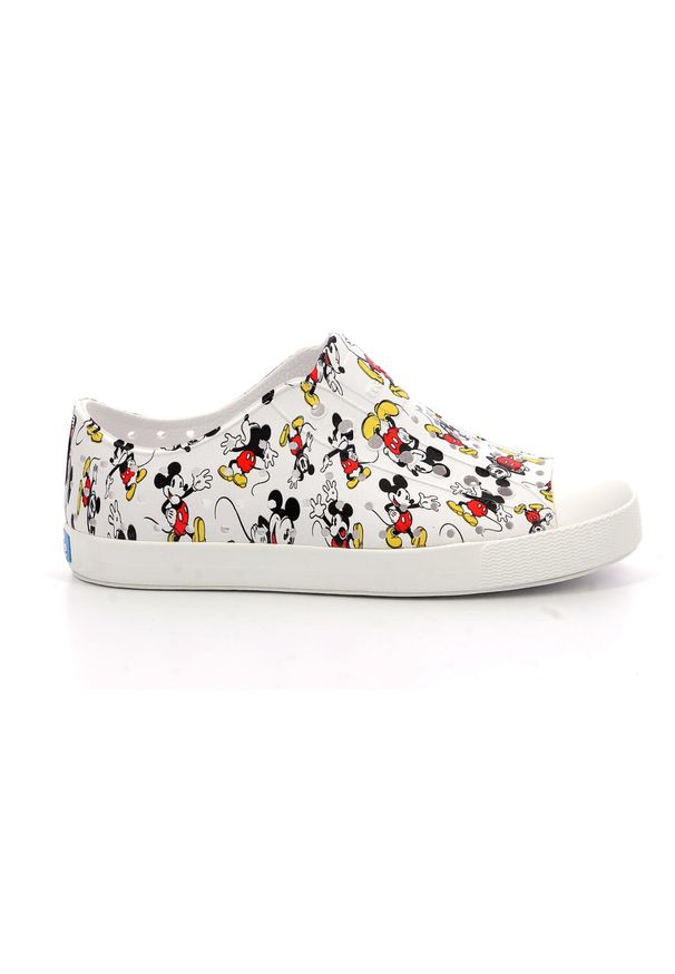 Native Shoes - Buty dziecięce Native NA12112001 Jefferson Print Disney Jr. Kolor: biały. Wzór: motyw z bajki, nadruk. Sport: turystyka piesza