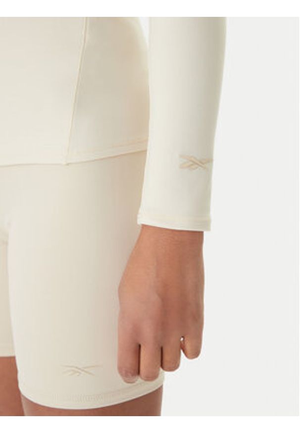 Reebok Koszulka techniczna Reebok x Ewa Chodakowska RK25614CCW Beżowy Slim Fit. Kolor: beżowy. Materiał: syntetyk