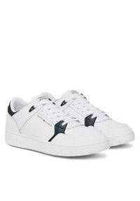 TOMMY HILFIGER - Tommy Hilfiger Sneakersy Th Basket Core Lite Lth Mix FM0FM05518 Biały. Kolor: biały. Materiał: skóra #4