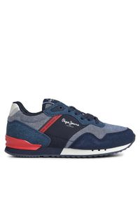 Pepe Jeans Sneakersy PBS30578 Granatowy. Kolor: niebieski