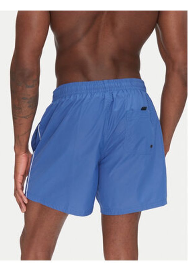 Pepe Jeans Szorty kąpielowe Logo PMB10419 Niebieski Regular Fit. Kolor: niebieski. Materiał: syntetyk