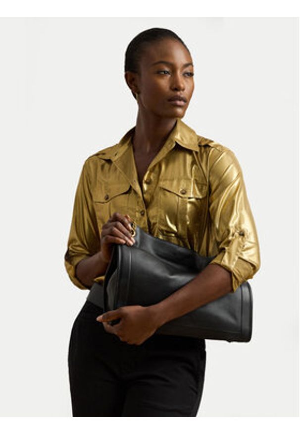 Lauren Ralph Lauren - LAUREN RALPH LAUREN Torebka 431969352002 Czarny. Kolor: czarny. Materiał: skórzane