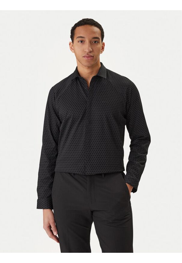 BOSS Koszula Excurse 50554481 Czarny Regular Fit. Kolor: czarny. Materiał: bawełna