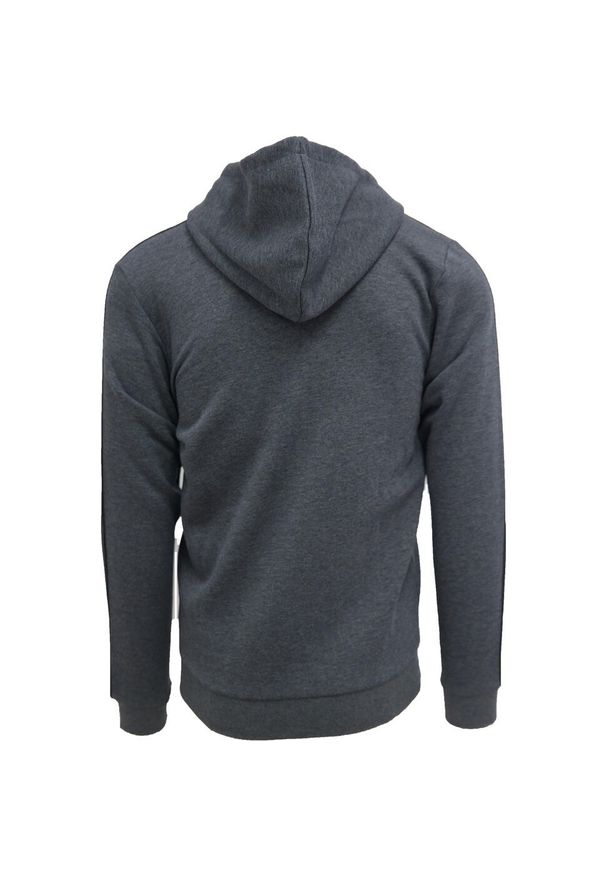 Adidas - Bluza z kapturem adidas Essentials Fleece 3-Stripes, Mężczyźni. Typ kołnierza: kaptur. Kolor: szary. Materiał: polar