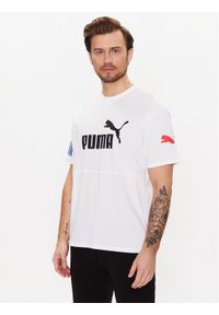 Puma T-Shirt Power Colourblock 673321 Biały Relaxed Fit. Kolor: biały. Materiał: bawełna #1