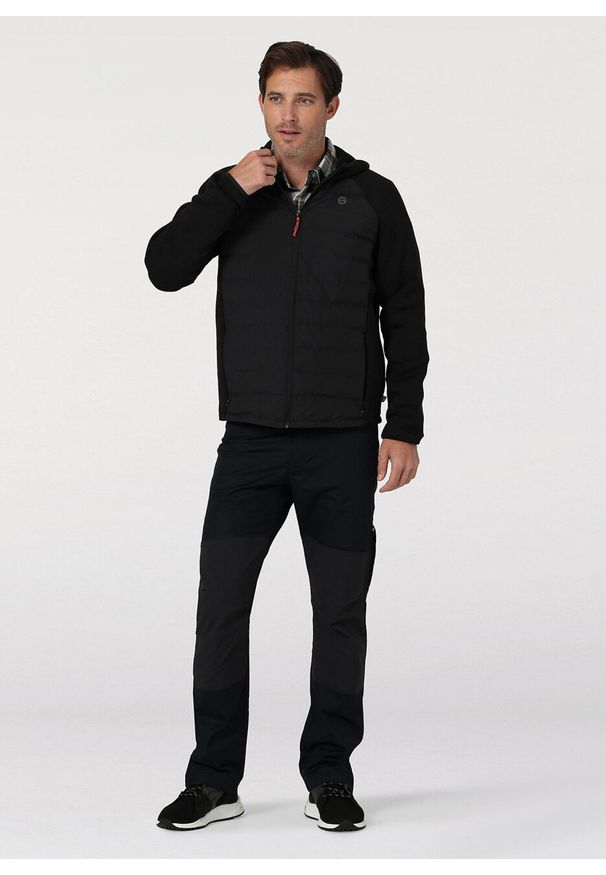 Wrangler - WRANGLER ATHLETIC HYBRID MĘSKA KURTKA PRZEJŚCIOWA WIOSENNA JESIENNA REAL BLACK WA4MY3101 112324777. Sezon: jesień, wiosna