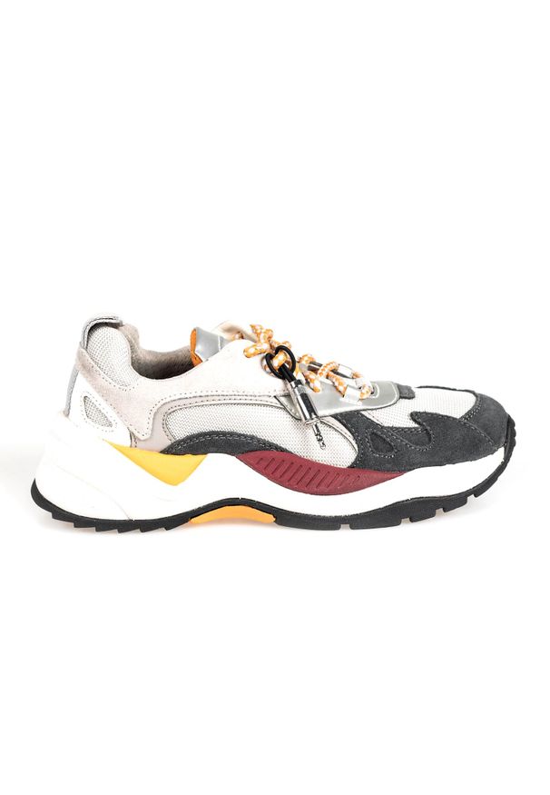 Geox Sneakersy "T02 A" | Nebula | T02 A | Kobieta | Żółty, Szary. Kolor: żółty, wielokolorowy, szary. Materiał: materiał, skóra