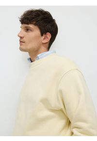 Reserved - Bluza comfort fit z emblematem - jasnożółty. Kolor: żółty. Materiał: bawełna, dzianina