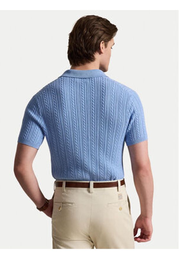 Polo Ralph Lauren Polo 710B13893004 Niebieski Regular Fit. Typ kołnierza: polo. Kolor: niebieski. Materiał: bawełna
