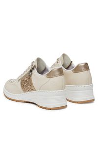Rieker Sneakersy N4344-60 Beżowy. Kolor: beżowy. Materiał: skóra #2