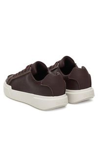 Calvin Klein Sneakersy Chunky Cupsole Lace Up Lth Pinch YM0YM01454 Bordowy. Kolor: czerwony. Materiał: skóra #6