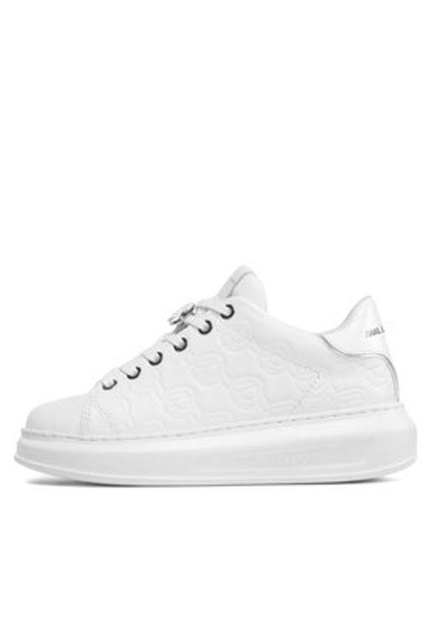 Karl Lagerfeld - KARL LAGERFELD Sneakersy KL62523F Biały. Kolor: biały. Materiał: skóra