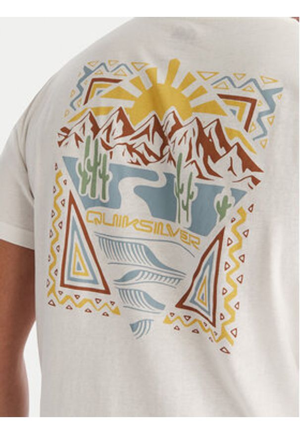Quiksilver T-Shirt Ev Desert Waves EQYZT08183 Biały Regular Fit. Kolor: biały. Materiał: bawełna