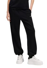 Karl Lagerfeld - KARL LAGERFELD Czarne damskie spodnie dresowe Ikon Peak-a-Boo, Rozmiar S. Kolor: czarny. Materiał: dresówka #2