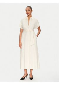 LOLA CASADEMUNT Sukienka koszulowa MS2516004 Écru Regular Fit. Materiał: wiskoza. Typ sukienki: koszulowe #1