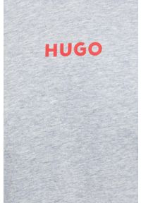 Hugo - HUGO t-shirt piżamowy kolor szary z nadrukiem. Kolor: szary. Wzór: nadruk #5