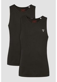 Guess - GUESS Czarna męska podkoszulka 2 Pack, Rozmiar XL. Kolor: czarny