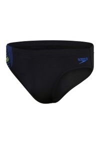 Slipy kąpielowe męskie Speedo Tech Panel. Kolor: wielokolorowy, niebieski, czarny. Materiał: lycra, poliester
